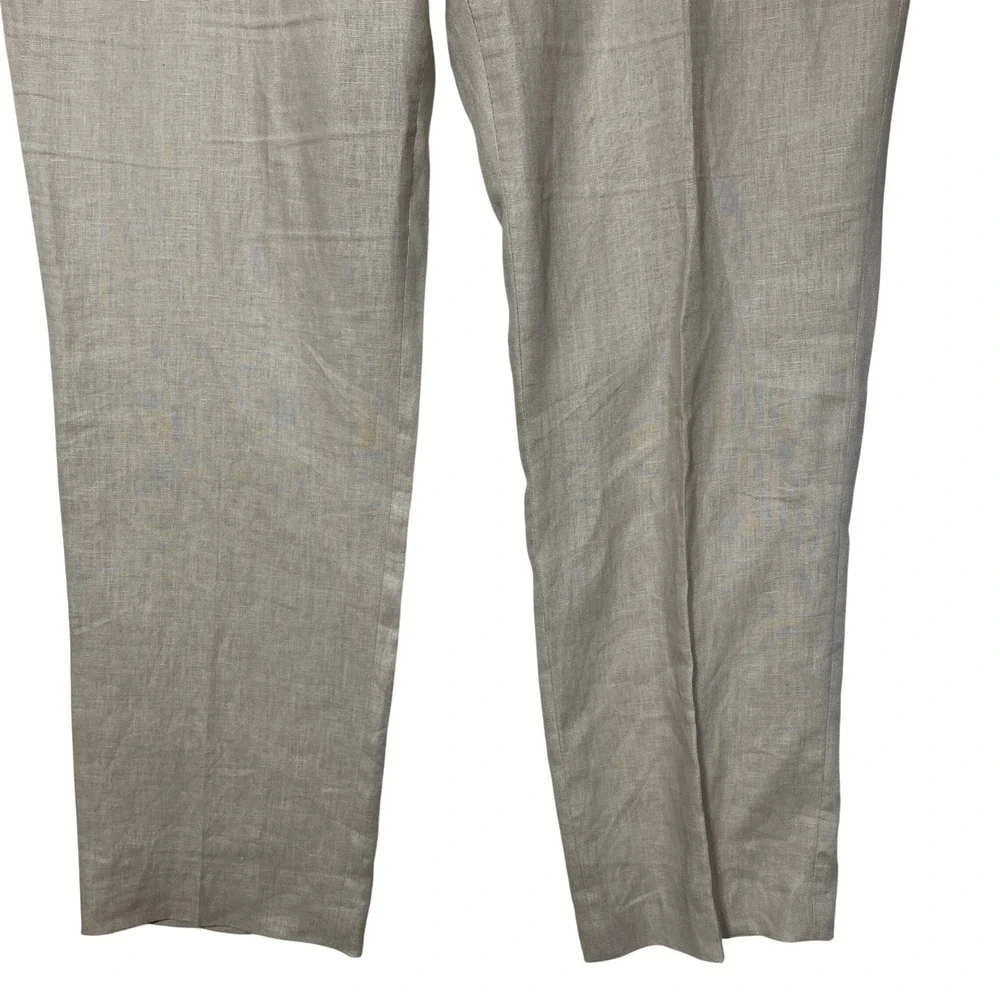 Pronto Uomo Platinum Mens Tan Beige 100% Linen Dress‎ Slacks Pants 40x32